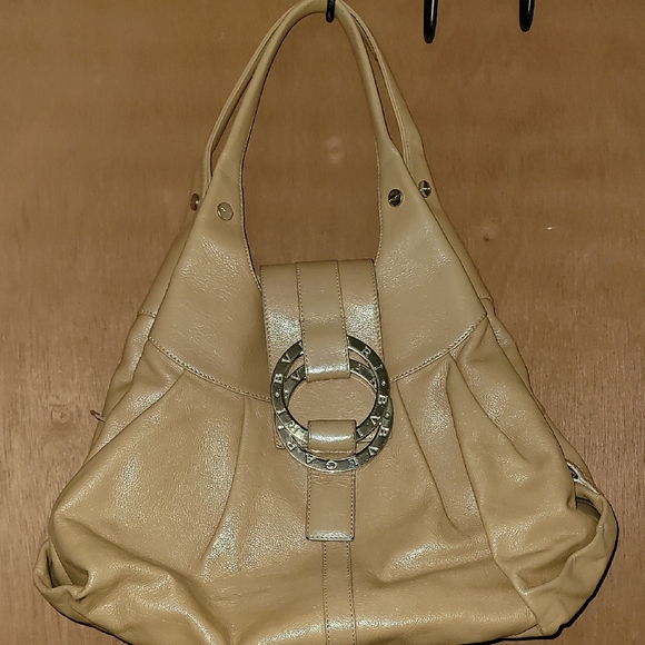 Bulgari Tan Leather Shoulder Bag